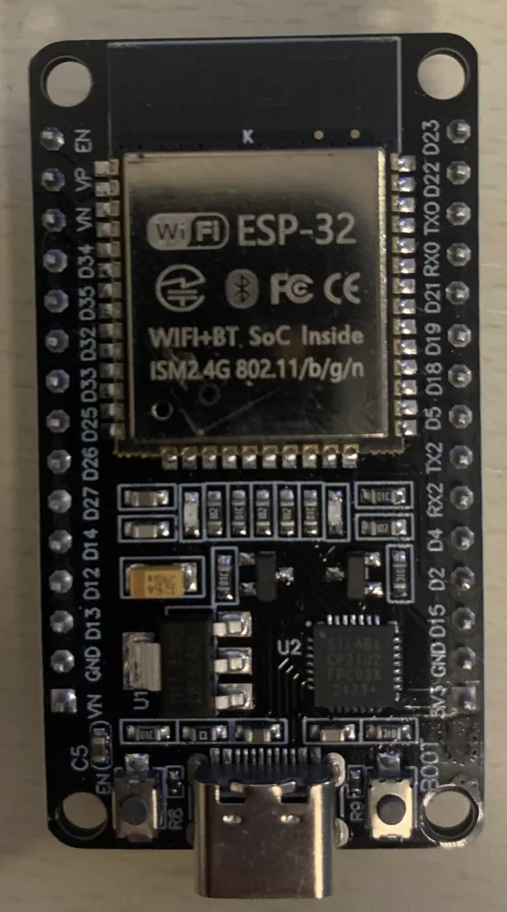 Notre carte ESP32 vue de dessus