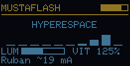 L'écran pendant l'hyperespace